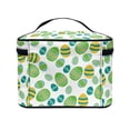 thumbnail image 4 of HELLHERO Easter Egg Pattern Polyester Makeup Beauty Bag with Slip-in Pockets Durable 8.86 x 6.5 x 5.9 Inches Makeup Cosmetic Bag with Large Capacity Light Gifts, 4 of 6
