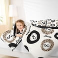 thumbnail image 3 of Castle Fairy Leopard Print Billiards Queen Bedding 7pcs, Sport Theme Bedding Comforter Set Queen, Brown Black,Black Reversible, 3 of 7
