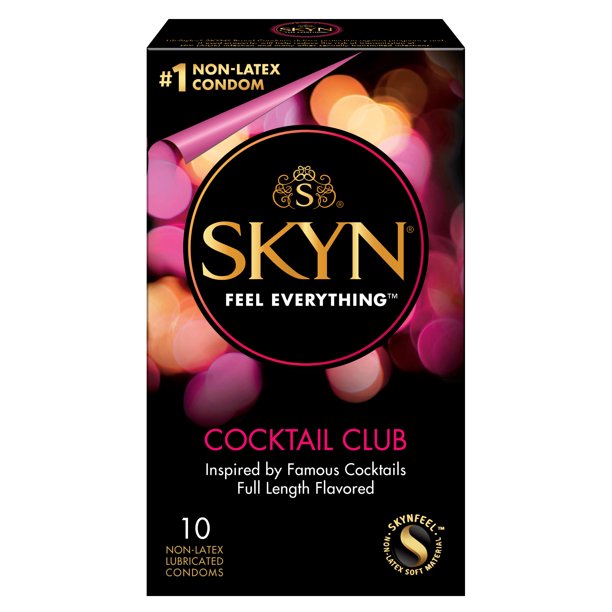 SKYN Cocktail Club Flavored NonLatex Lubricated Condoms, 10 Count