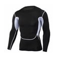 thumbnail image 1 of Greeniant Camisa delgada deportiva de manga larga de estilo informal de diseño Simple para hombre, camisetas estampadas de poliéster con cuello Uniforme atlético Malla Negro SG Greeniant OD028984-02, 1 of 6