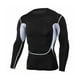 thumbnail image 1 of Naiovety Camisa delgada deportiva de manga larga de estilo informal de diseño Simple para hombre, camisetas estampadas de poliéster con cuello Uniforme atlético Malla Negro SG Naiovety OD028984-02, 1 of 6