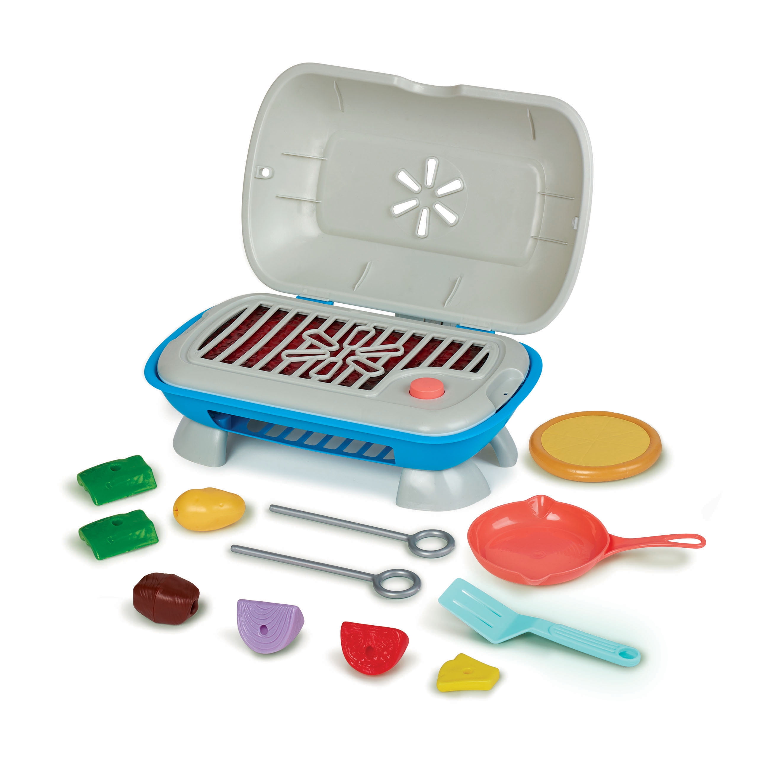 Spark Create Imagine 13 Piece 3-in-1 Cooktop Plastic Play Cooking Set, Multi-color