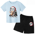 thumbnail image 3 of Conjunto de camiseta y pantalones cortos con estampado de Kamado Nezuko de Demon Slayer para adolescentes y niños, ropa de manga corta para niños y niñas, 3 of 5