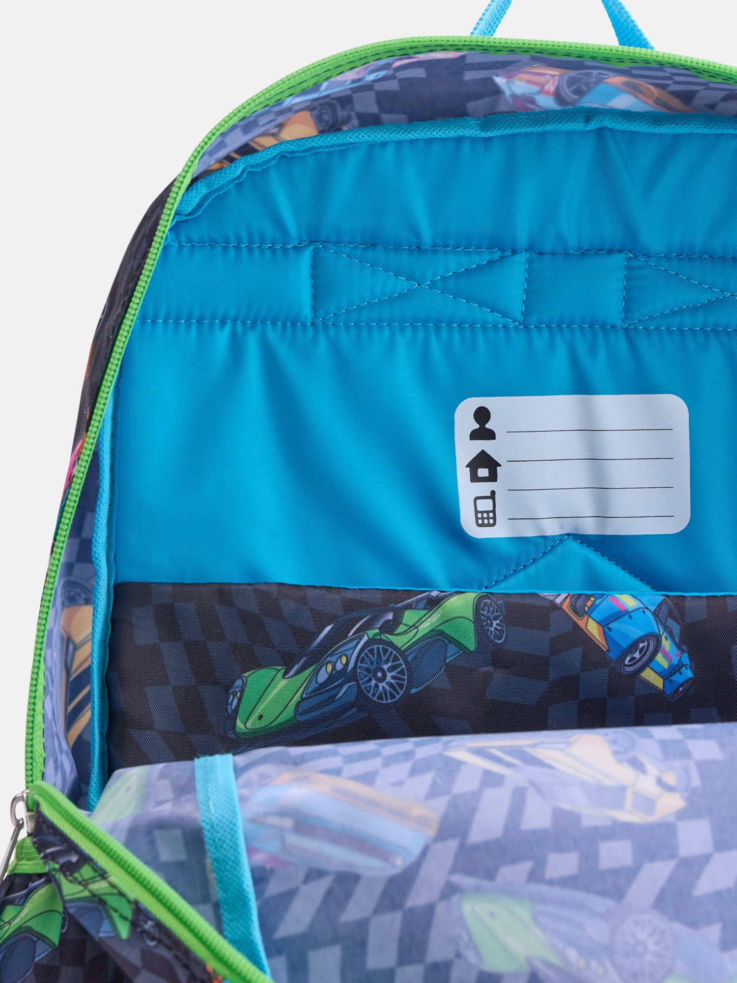 Hot Wheels Kids' 17" Race Team Print Laptop Backpack, Black