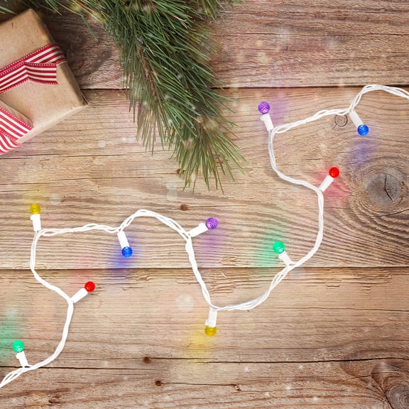 Northlight LED G12 Berry Faceted Christmas Lights - Multi-color - 15.9' White Wire - 50ct