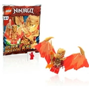 LEGO NINJAGO Crystalized Minifigure - Kai (Golden Dragon) with wings and Gold Fire Sword