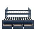 thumbnail image 3 of Furniture of America Aurelia Wood Twin Captain Bed with Trundle in Blue, 3 of 6