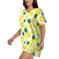 thumbnail image 3 of Womens Pajama Sets With Pocket, Delicious Pineapple Lounge Sets Short Sleeve Sleepwear PJ Sets for Women, 3 of 6