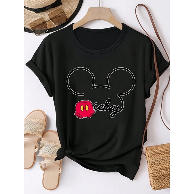 Disney T-Shirt Portrait Personnage Classique Mickey Mouse Toutes Tailles P-5TG