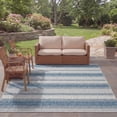 thumbnail image 3 of SAFAVIEH Courtyard Paul Striped Indoor/Outdoor Area Rug, 8' x 11', Grey/Navy, 3 of 14