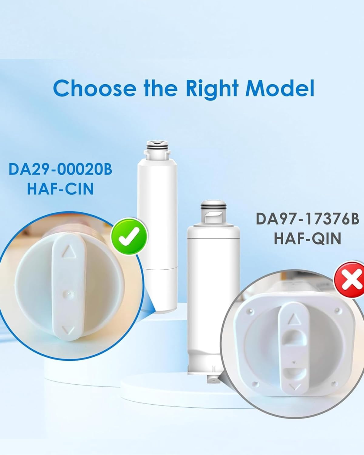 Waterspecialist F27 Refrigerator Water Filter Replacement for Samsung® DA29-00020B, HAF-CIN, RS25J500DSR, RF28HMEDBSR, HAF-CIN/EXP, RF4287HARS, RF28HFEDBSR, 8 Pack