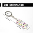 thumbnail image 3 of Uemuo Undersea Seahorse Pattern Rectangular Metal Keychain - Durable, Stylish, and Personalized Key Ring for Men and Women,Engraved Keychain,Gift Slim Sturdy Keychain, 3 of 7