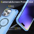 thumbnail image 5 of Magnetic Case for iPhone 13 - Compatible with MagSafe Luxury Anti-Fingerprint TPU Thin Protective Shockproof Anti-scratch Phone Case Cover for iPhone 13, Blue, 5 of 7