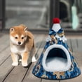 thumbnail image 1 of Mascotas para de interior Perros de cobertizo con calentamiento automático Suministros para mascotas camas para perros Azul S Colco Casa de la cama del gato, 1 of 6