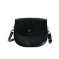 thumbnail image 2 of Women's Black Saddle Bag Crossbody Purse, 7x6x2 Inch Faux Leather Shoulder Bag with Adjustable Strap, 2 of 6