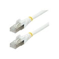 thumbnail image 1 of StarTech.com 35ft LSZH CAT6a Ethernet Cable, White, 10 Gigabit Snagless RJ45 100W PoE Patch Cord, CAT 6A 10GbE 27AWG S/FTP Network Cable w/Strain Relief, Fluke Tested/ETL - Low Smoke Zero Halogen Category 6A (NLWH-35F-CAT6A-PATCH) - Patch cable - RJ-45 (M) to RJ-45 (M) - 35 ft - S/FTP - CAT 6a - IEEE 802.3bt - halogen-free, molded, snagless, stranded - white, 1 of 4