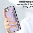 thumbnail image 6 of Nalacover Wallet Case for iPhone 7/iPhone 8/iPhone SE 2020/iPhone SE 2022, Business PU Leather Unique Design Wristband Kickstand Credit Card Holder Slots Shockproof Scratch Resistant Phone Case,Purple, 6 of 6