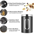 thumbnail image 2 of Frasco hermético de acero inoxidable para café, caja de almacenamiento para cocina, frascos herméticos para alimentos con ventana, para semillas, café, granos, especias y té, 2 of 4