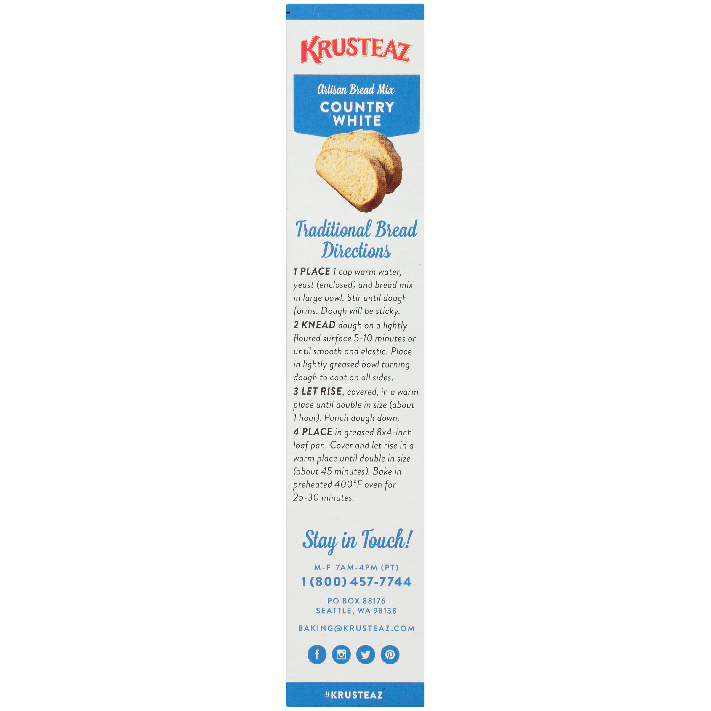 Krusteaz® No Knead Country White Artisan Bread Mix 14 oz. Box - image 5 of 9