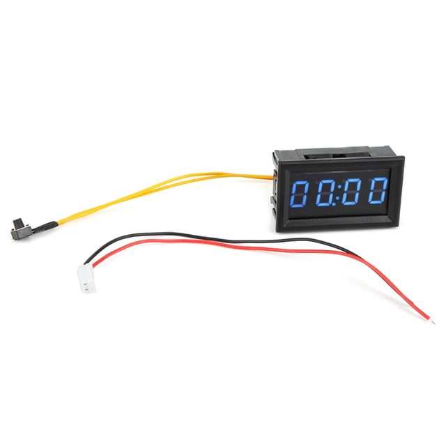 LED electrónico digital luminoso coche reloj reloj accesorio decoración (azul) Jadeshay A