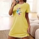 thumbnail image 1 of Camisón corto de talla grande para mujer, camisón de manga corta con estampado de pecho a la moda, camisón para mujer, 1 of 7