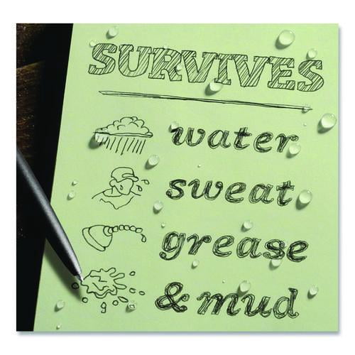All-Weather Wire-O Notebook, 1-Subject, Universal: Narrow Rule and Quadrille Rule, Dark Green Cover, | Bundle of 2