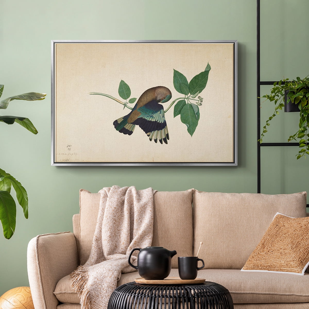 Vintage Animal Print-XXII By Wexford Home Framed in Silver Wood Gallery Wrapped Canvas 17 in. x 25 in.