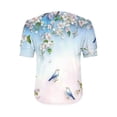 thumbnail image 4 of DeHolifer Women's Tops Casual Printed Short Sleeve V-Neck T-Shirts Summer Casual Tees Tops Navy 2XL, 4 of 7
