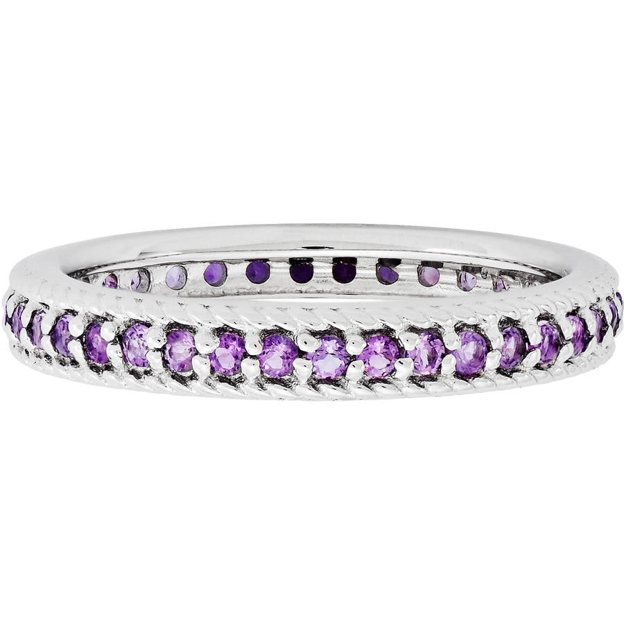 Stackable Expressions Amethyst Sterling Silver Polished Eternity Ring by Generic