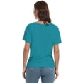 thumbnail image 2 of Women's Short Sleeve Boat Neck Dolman Top with Side Shirring, 2 of 6