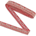 thumbnail image 2 of 5 Yard 1.6 inch Turquoise Bohemian Embroidery Floral Ribbon Polyester Lace Trim Wire and Sequins Flower Pattern Woven Trim Ethnic Style Jacquard Ribbon for Clothing Decor, 2 of 9