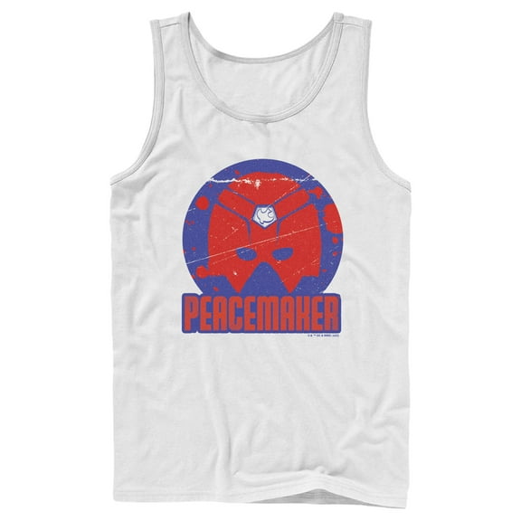 Men's Peacemaker Helmet Logo  Tank Top White Medium