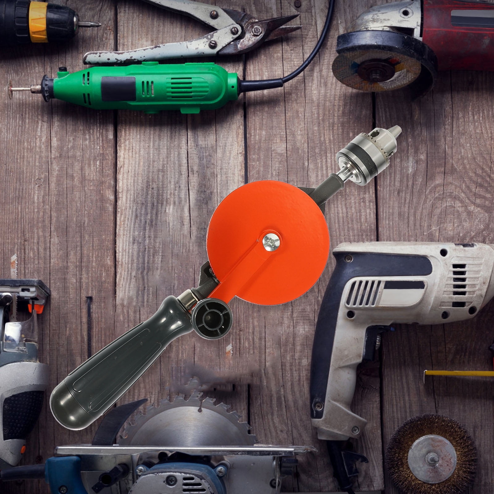 GOOHOCHY  Hand Crank Drill Tool with Bits Drills Portable Woodworking