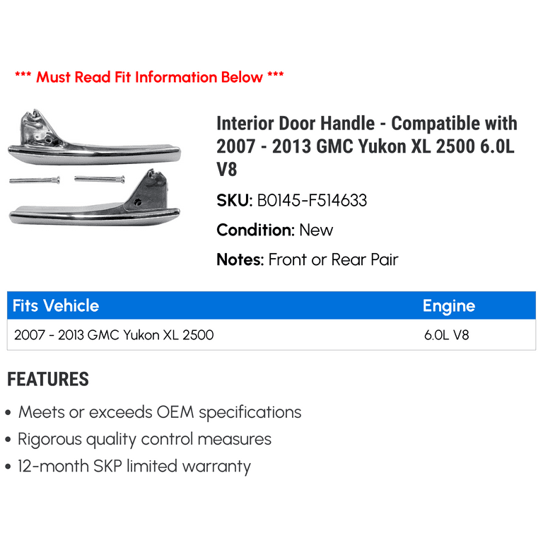 2013 gmc yukon interior 2024 door handle replacement