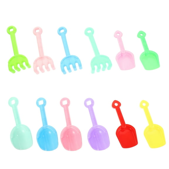 Supvox 12Pcs Assorted Color Sand Shovels Outdoor Sand Digging Shovel for Beach Use