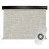 Keystone Fabrics Motorized PVC Outdoor Patio Sun Shade 4ft Wide (Gray/Beige)