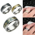 thumbnail image 2 of opvise Men Titanium Steel Smooth Surface Wedding Band Finger Ring Jewelry Gift, 2 of 8