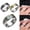 Black + Silver, variant on Hevirgo Stylish Men Titanium Steel Smooth Surface Wedding Band Finger Ring Jewelry Gift