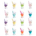 thumbnail image 1 of Transparent Resin Pendants Play Food Imitation Drink Mini Cup Mixed Color 29.5~34x16mm Hole: 2mm, 1 of 9