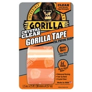 Gorilla 6015002 Repair Tape, 1-1/2 in W x 5 yd L x 7 Mil, Crystal Clear