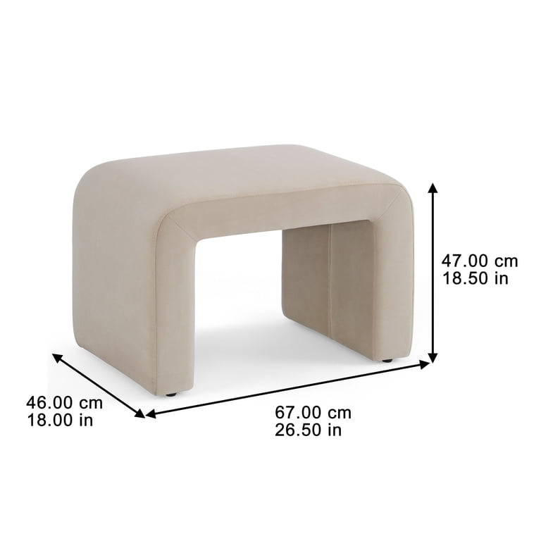 Better Homes & Gardens Juliet Velvet Waterfall Ottoman photo 7