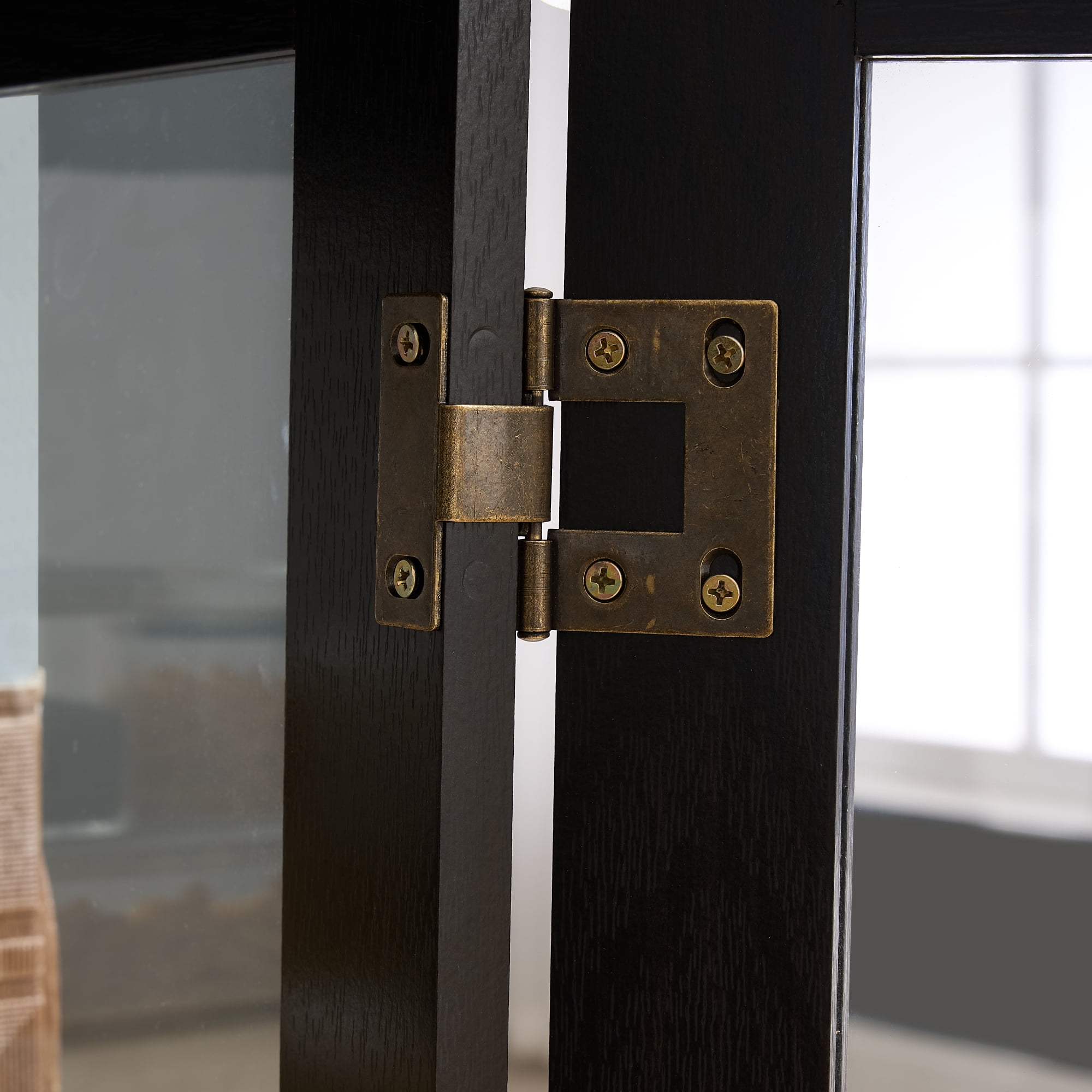 Leumius Curio Cabinet with Tempered Glass Doors, Lighted Display Cabinet with Mirrored Back Panel & Adjustable Shelves for Home or Office Black