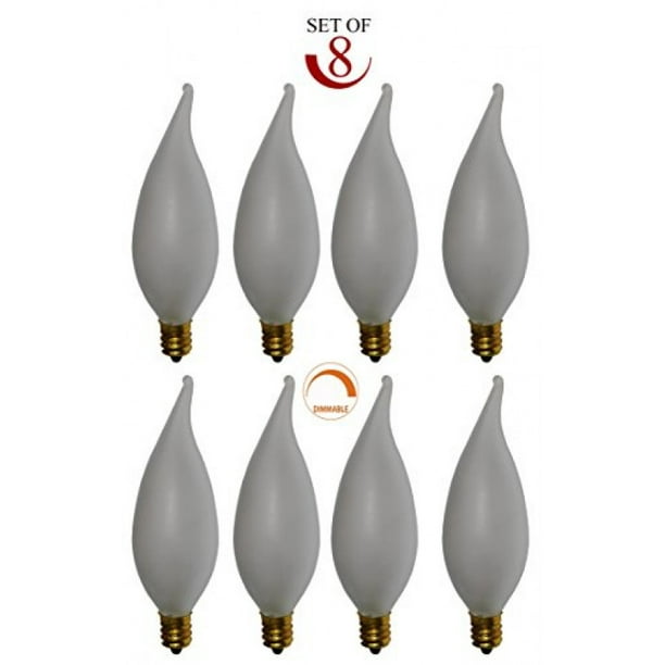 SleekLighting Flame Tip Chandelier Bulb (60W/120V) Pack of 10