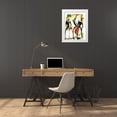 thumbnail image 3 of Unknown 25x32 White Modern Wood Framed Museum Art Print Titled - Bass and Bongos, 3 of 4