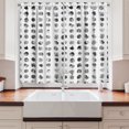 thumbnail image 2 of Ambesonne Black and Grey Kitchen Curtains, Circular Blob, 55"x39", Dark Grey and Pale Taupe, 2 of 3