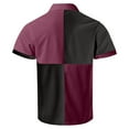 thumbnail image 5 of Afdoent Men's Polo Shirts Color Block Square Male Leisure Loose Comfortable Trendy Business Lapel Button Lapel Short Sleeve Shirt Casual Bussiness, 5 of 5