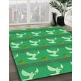 thumbnail image 3 of Ahgly Company Machine Washable Indoor Square Transitional Lime Mint Green Area Rugs, 4' Square, 3 of 7