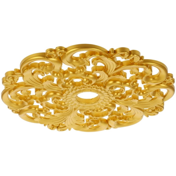 Amosfun plastic ceiling medallion Ceiling Medallion Golden 1Set