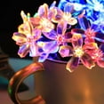 thumbnail image 2 of Sakura Cadena de Luces Energía Solar LED Luz de decoración Impermeable para Patio al Aire Libre Colorido 5 Metros 20 Luces, 2 of 5