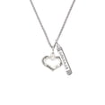 thumbnail image 2 of Delight Jewelry Silvertone Heart with 3 AB Crystals - Stronger Braver Smarter Silvertone Courage Strength Wisdom Honesty Bar Charm Necklace, 23", 2 of 4